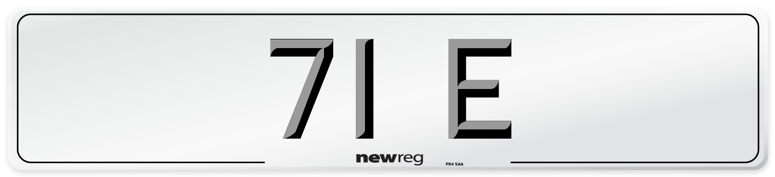 71 E Number Plate from New Reg